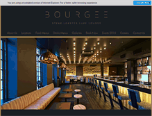 Tablet Screenshot of bourgeerestaurants.com